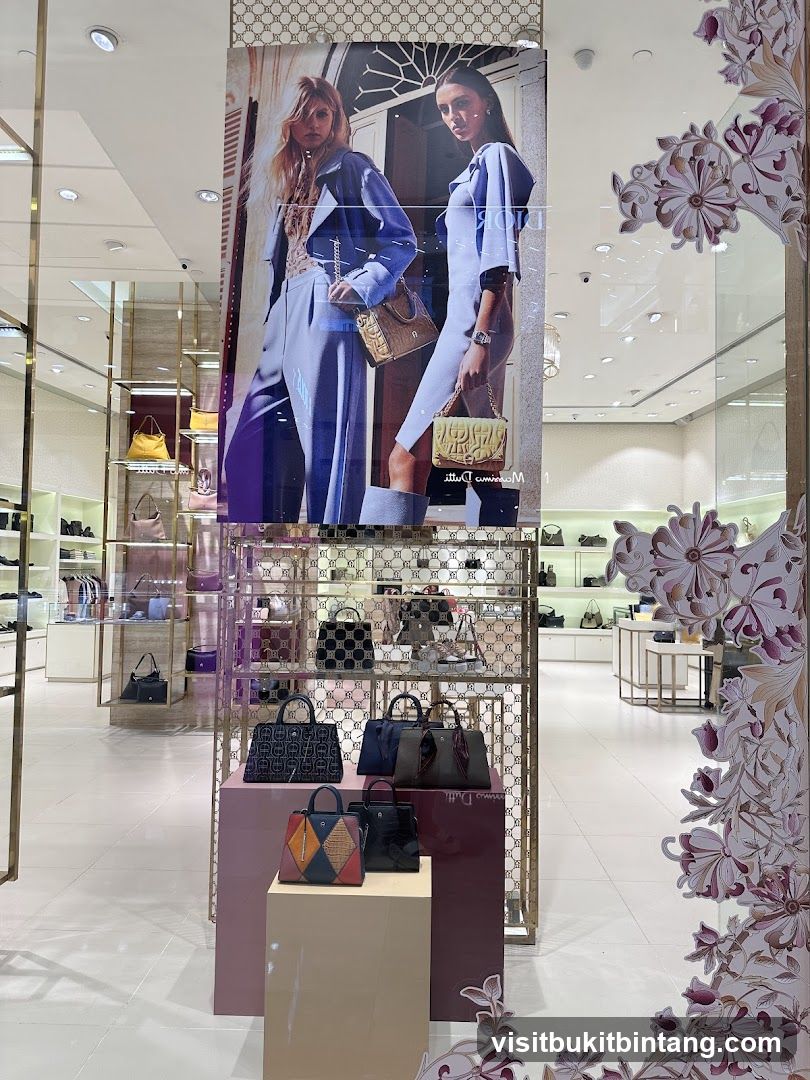 Store Window Display with Handbags