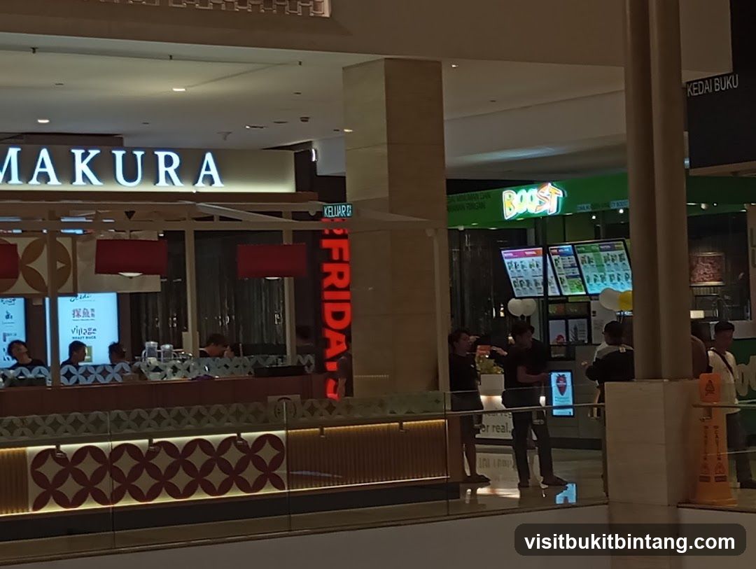 Mall Food Court with Restaurants