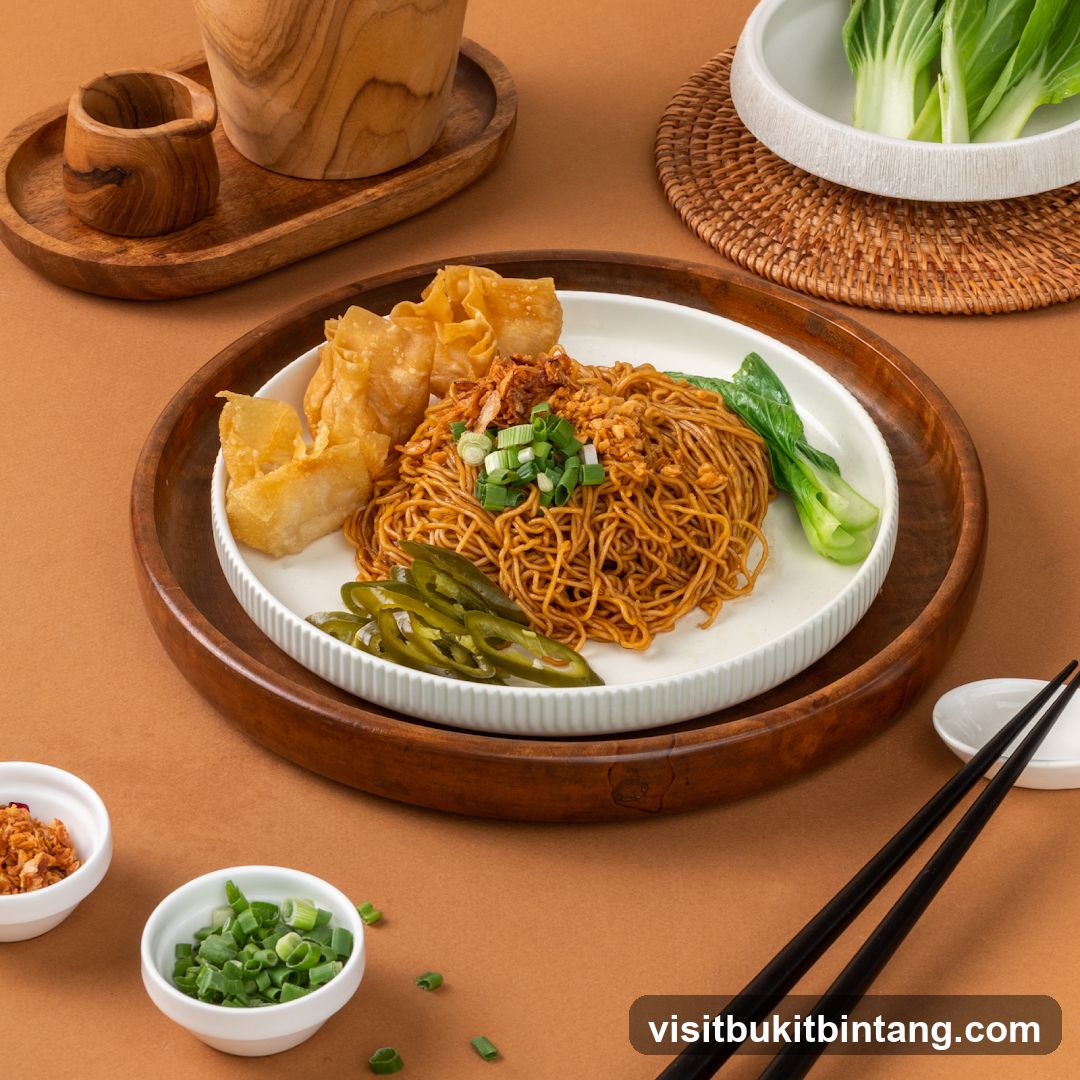Noodle Dish with Wontons