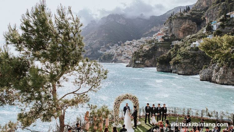 Wedding Ceremony with Coastal View