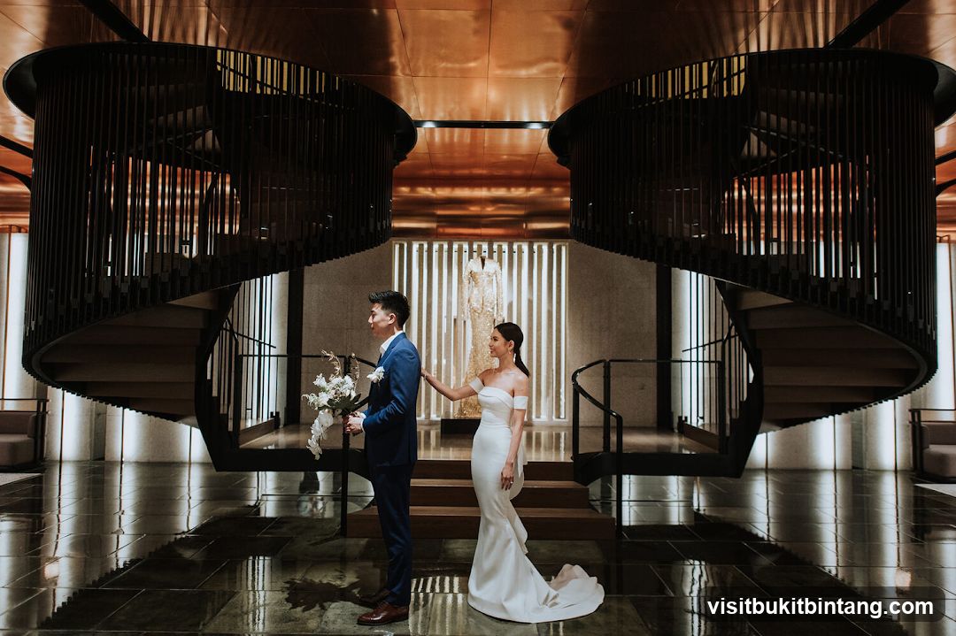 Wedding Couple in Modern Interior