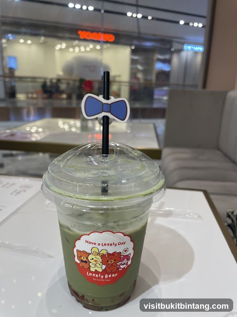 Matcha Drink with Sticker