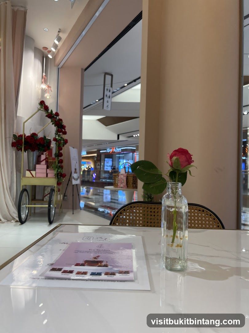 Cafe Table Setting with Rose and Menu