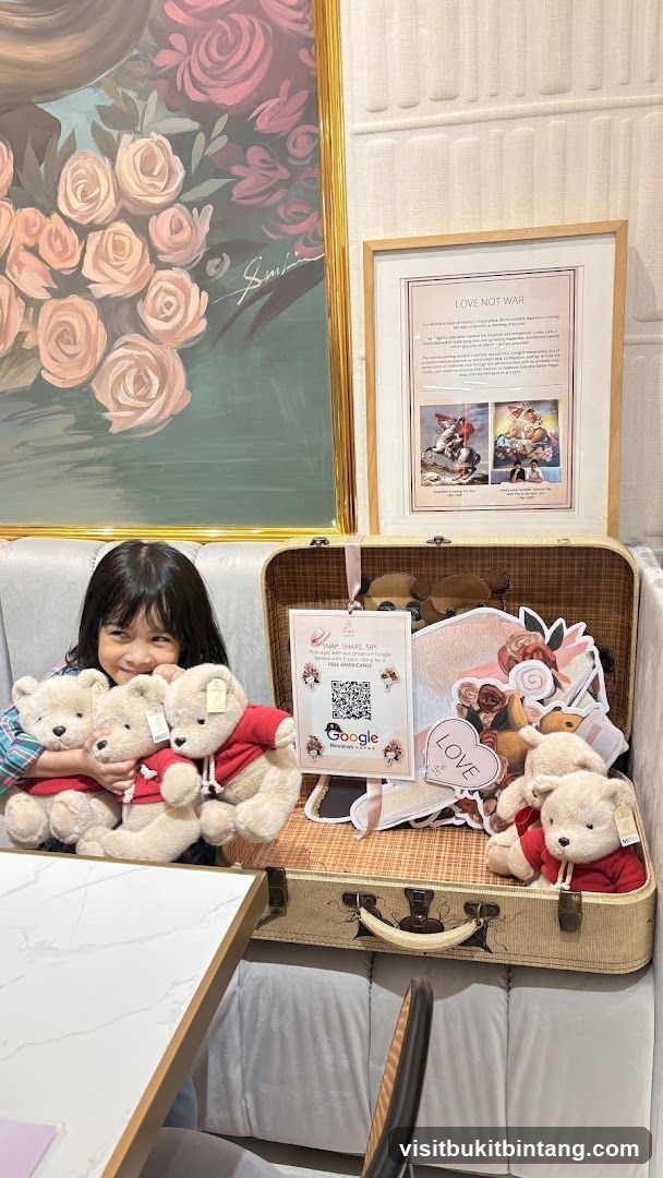 Girl with Teddy Bears