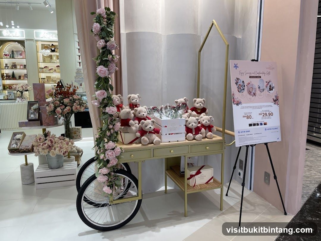 Teddy Bear Display with Promotional Poster