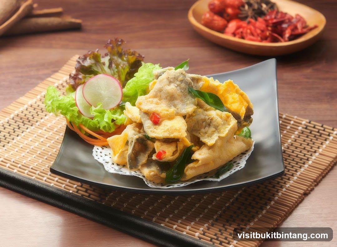 Crispy Fish Skin with Chili and Curry Leaves