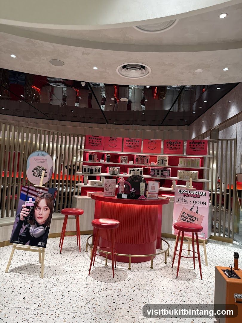 Cosmetics display with promotional materials