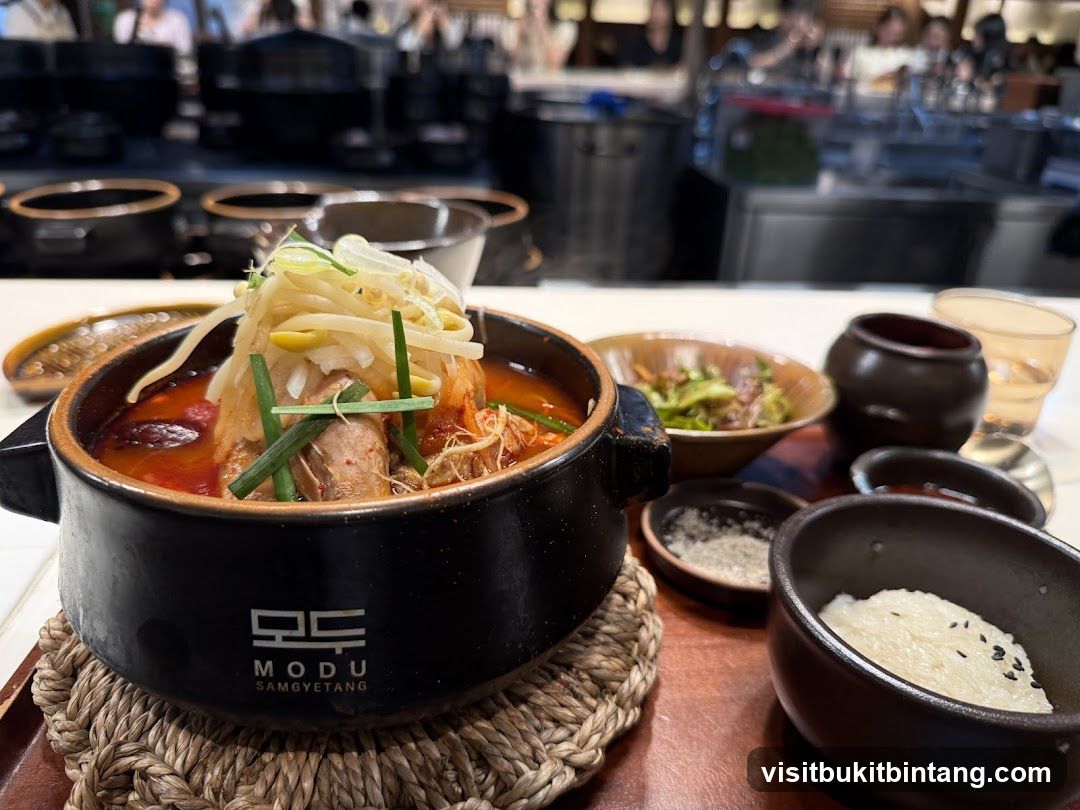 Korean Stew with Rice and Side Dishes