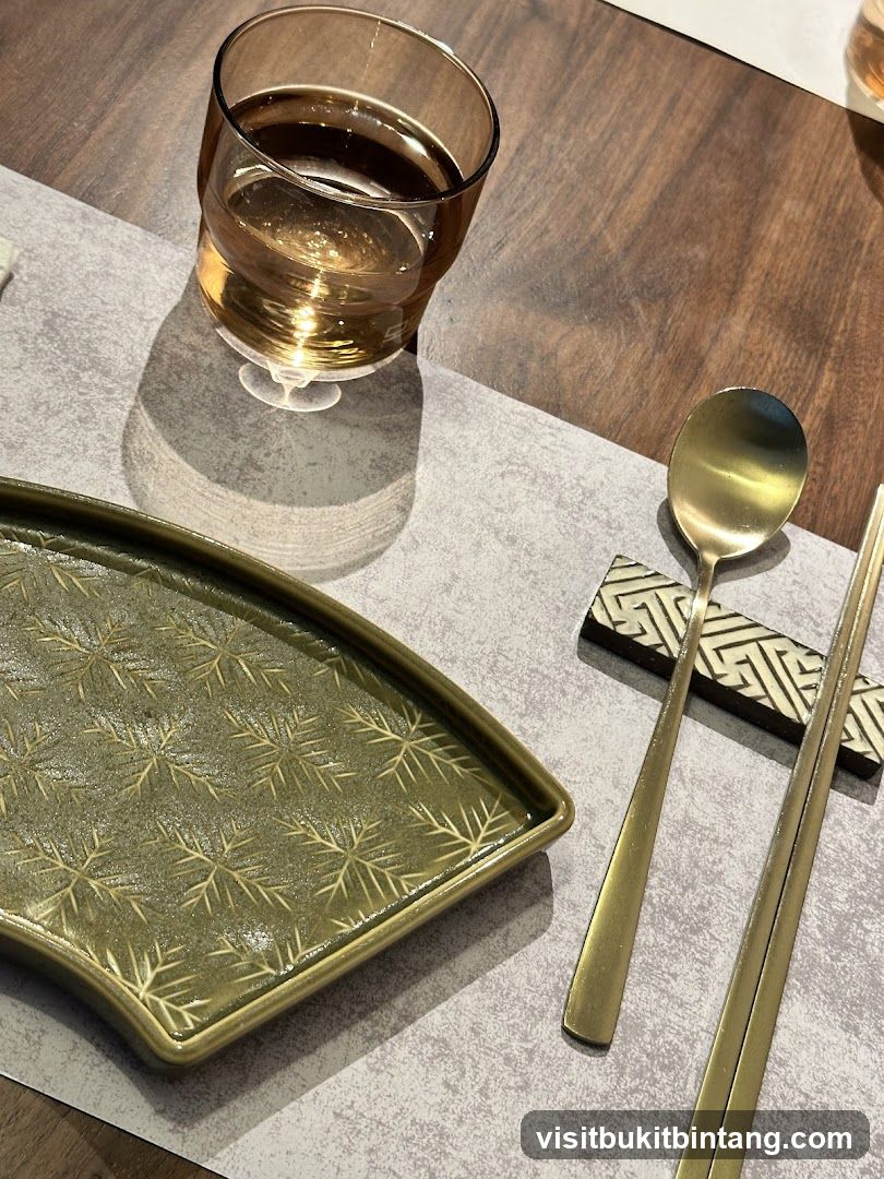 Table Setting with Drink and Utensils