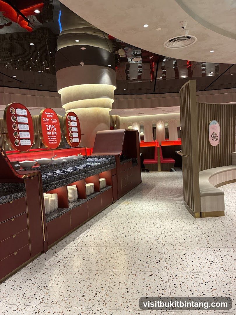 Restaurant Interior with Buffet Station