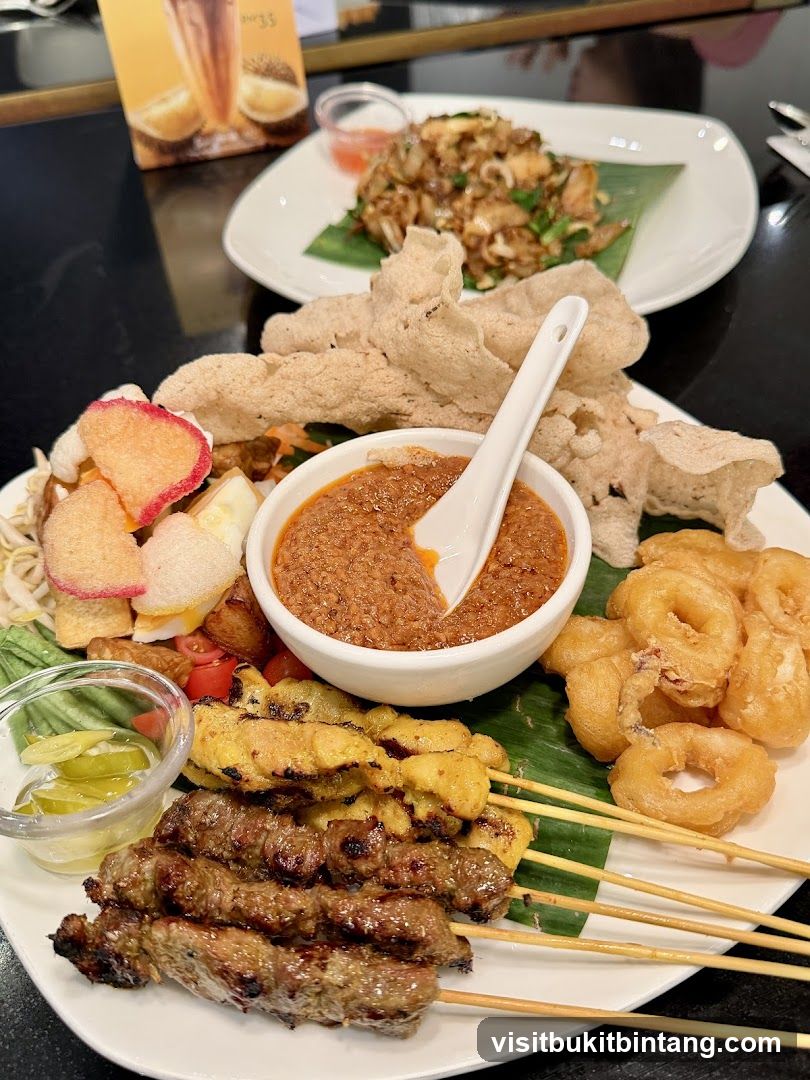 Platter of Satay and Fried Calamari