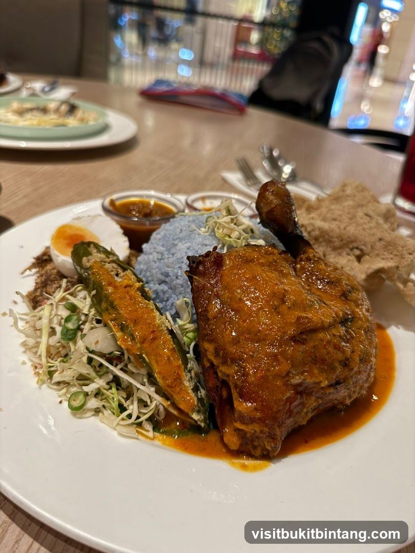 Nasi Kerabu with Chicken