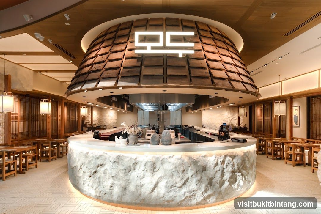 Restaurant Interior with Central Counter