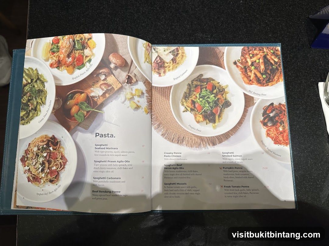 Pasta Menu