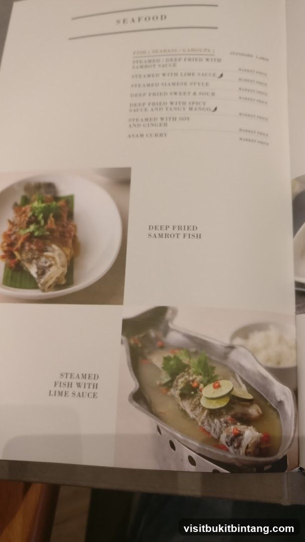 Seafood Menu
