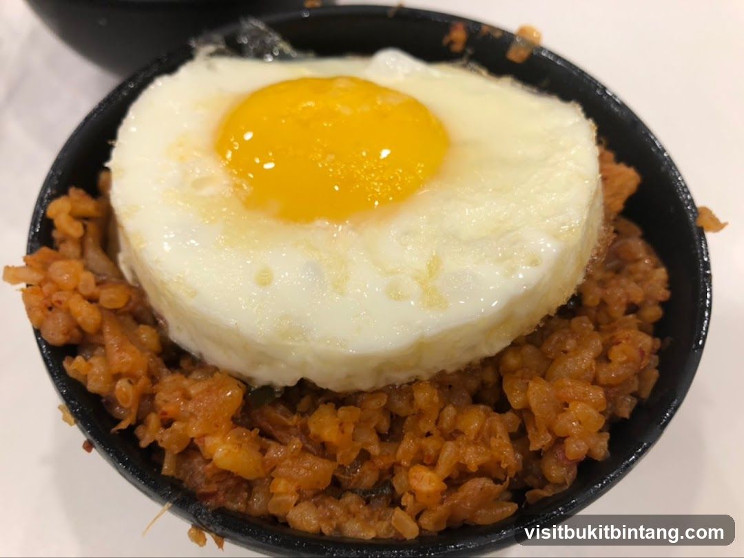 Kimchi Fried Rice with Fried Egg