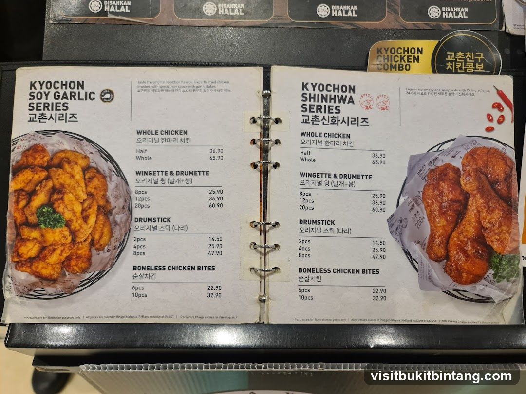 KyoChon Menu