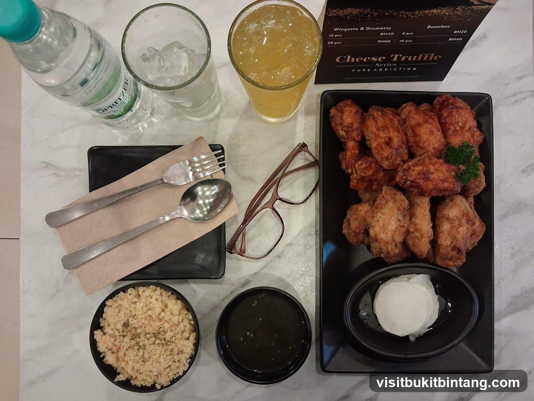 Fried Chicken Wings with Sides