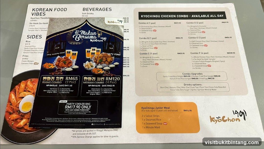 KyoChon Menu
