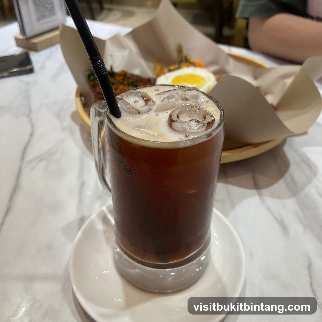 Iced Coffee and Food