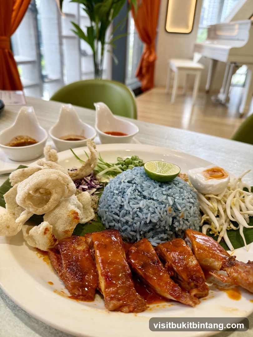 Nasi Kerabu with Chicken