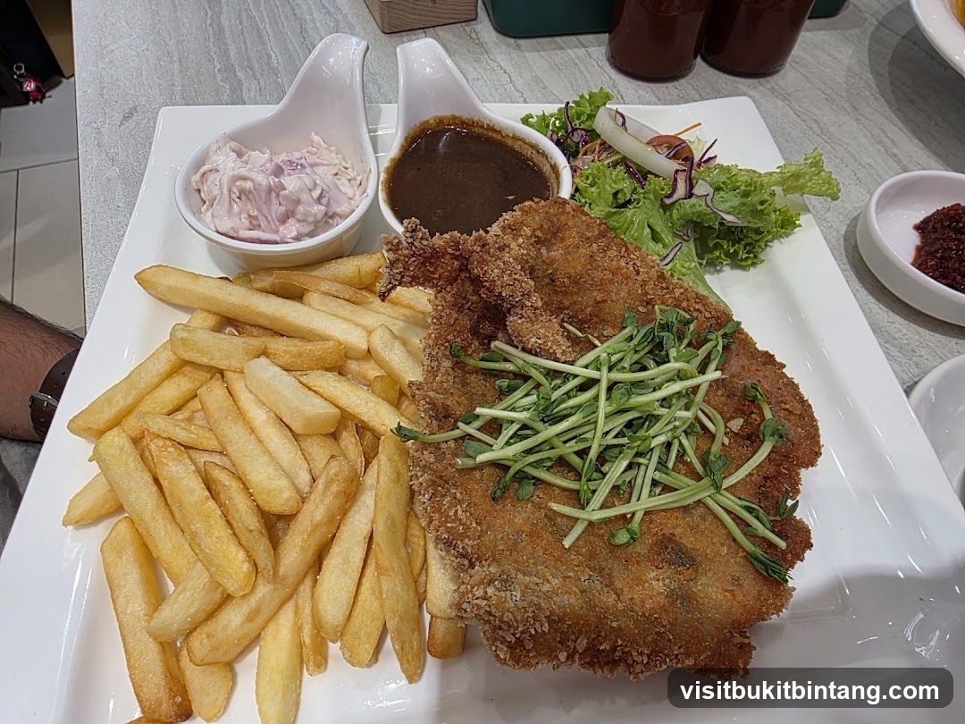 Schnitzel with Fries and Coleslaw