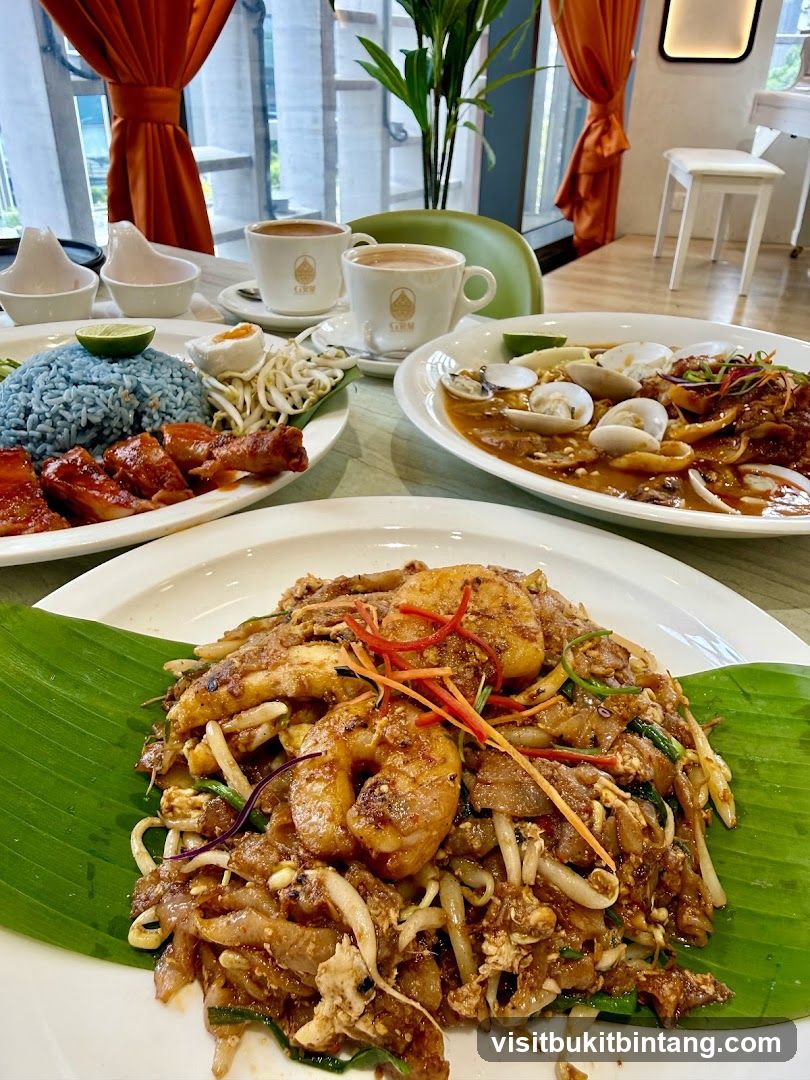 Nasi Kerabu and Char Kway Teow