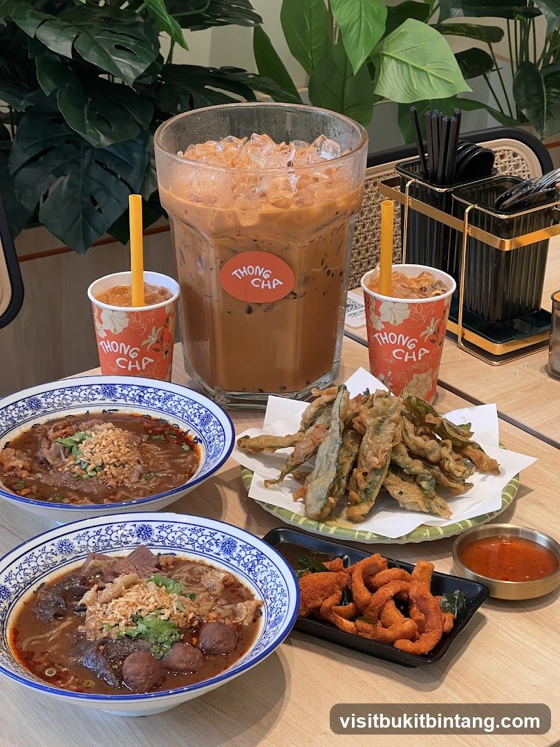 Thai Iced Tea and Noodle Soup