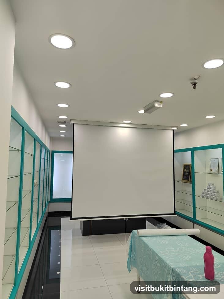 Presentation Room with Display Cases