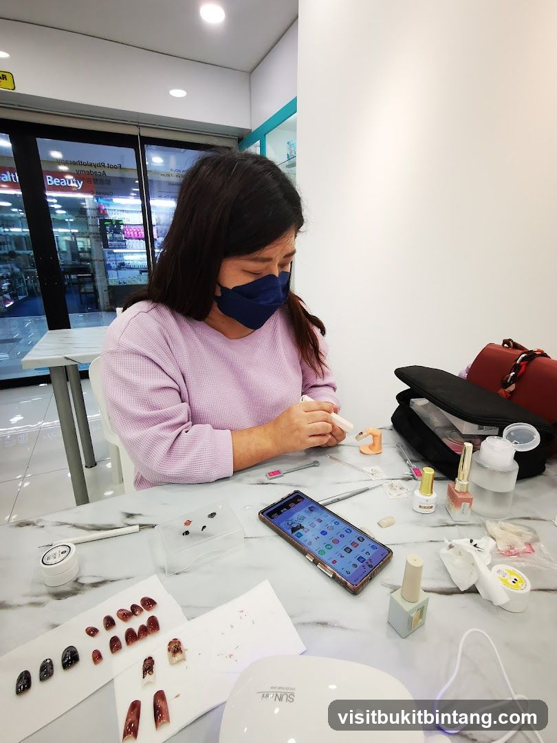 Nail Technician Working