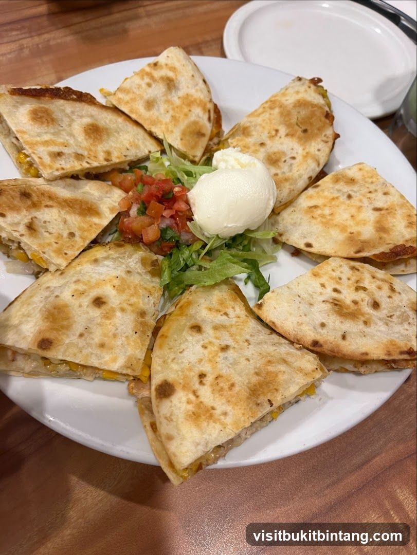 Quesadillas with Pico de Gallo and Sour Cream