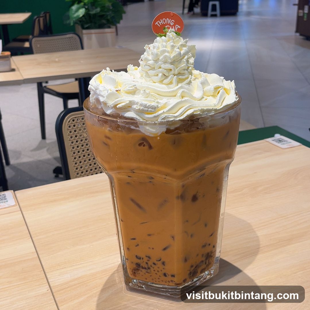 Iced Thai Tea with Whipped Cream