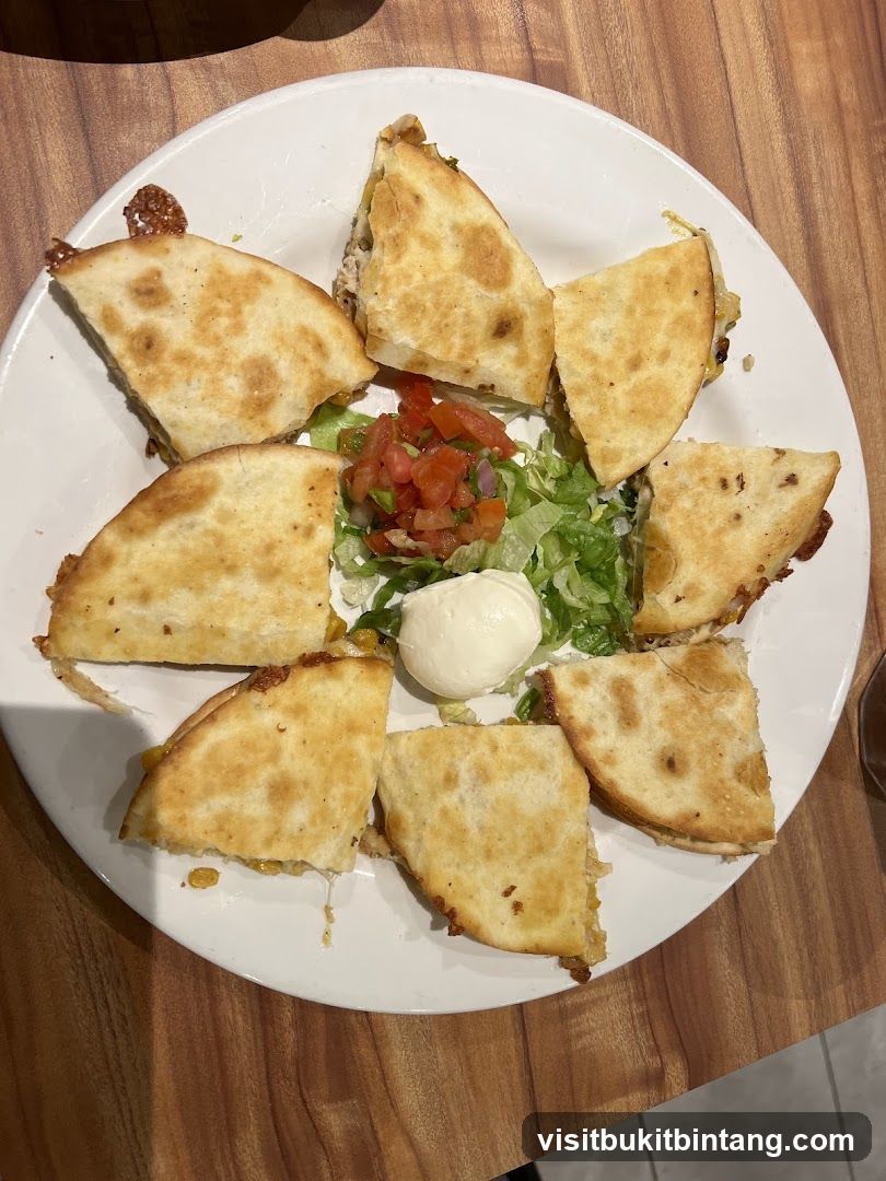 Quesadillas with Pico de Gallo and Sour Cream
