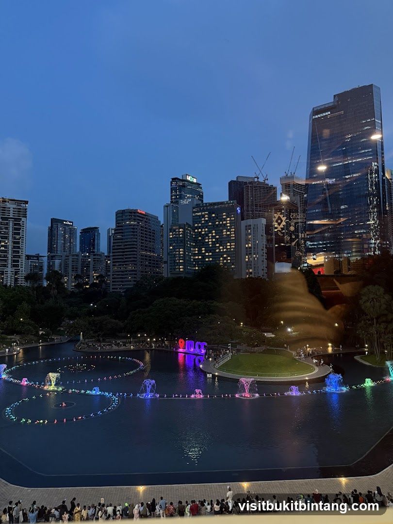 Cityscape with Fountain Show