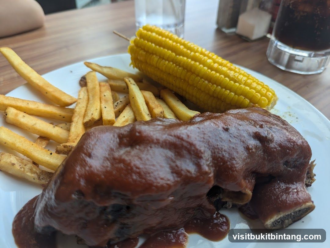 Ribs with Fries and Corn