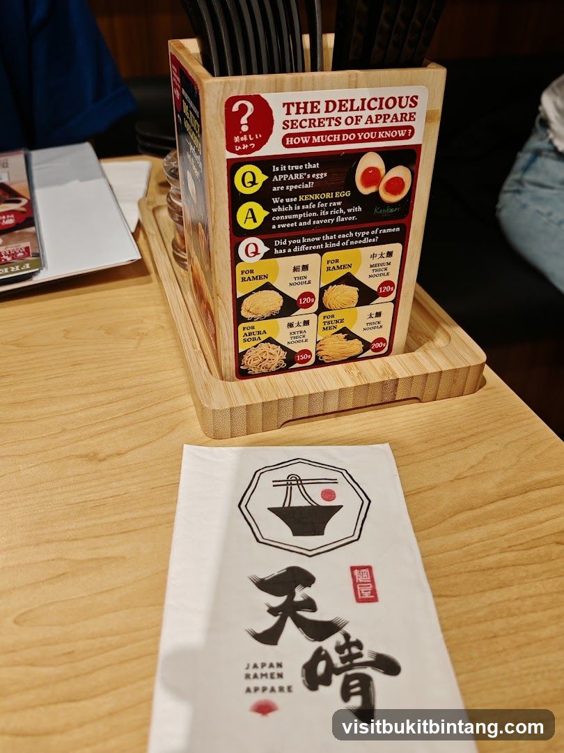 Ramen Noodle Information Display