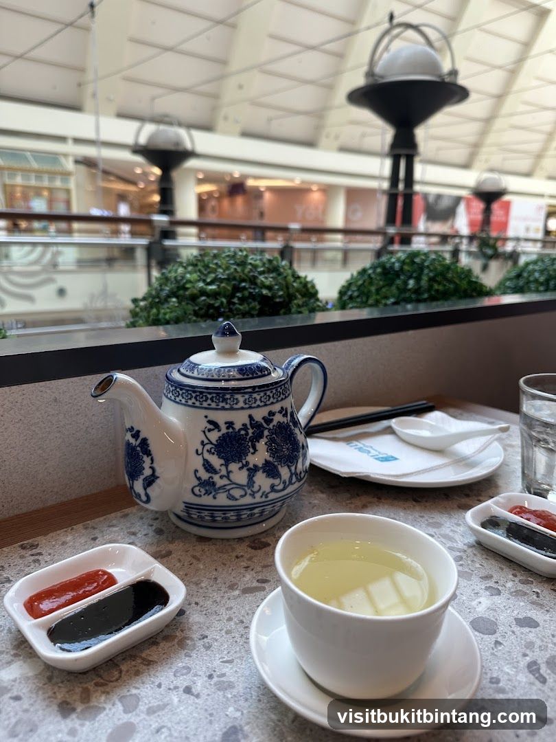 Tea set with condiments