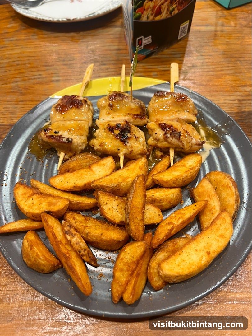 Chicken Skewers with Potato Wedges