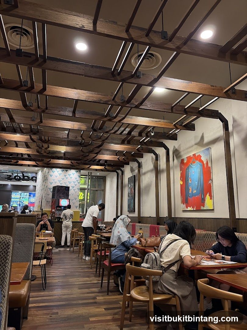 Restaurant Interior with Patrons