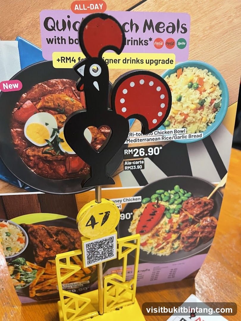 Menu with Chicken Dishes