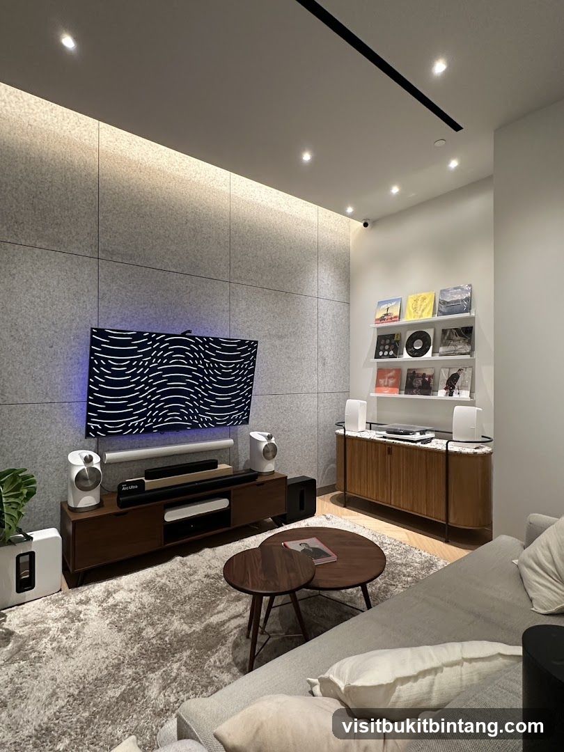Modern Living Room with Audio Equipment
