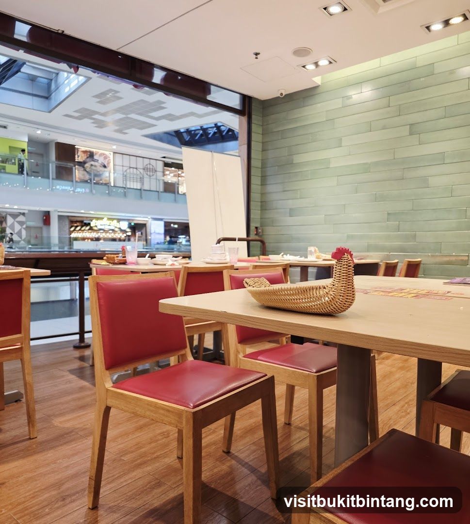 Restaurant Interior with Red Chairs