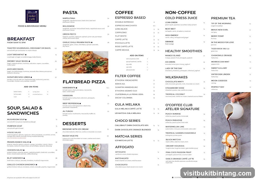 Food & Beverage Menu