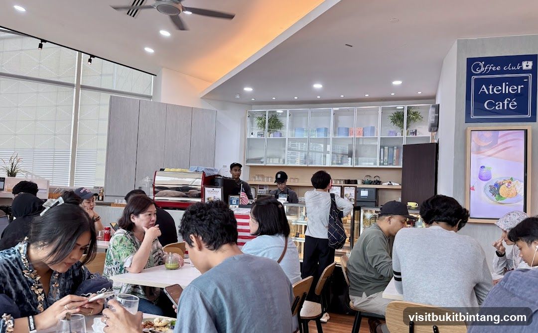 Interior of a cafe with patrons