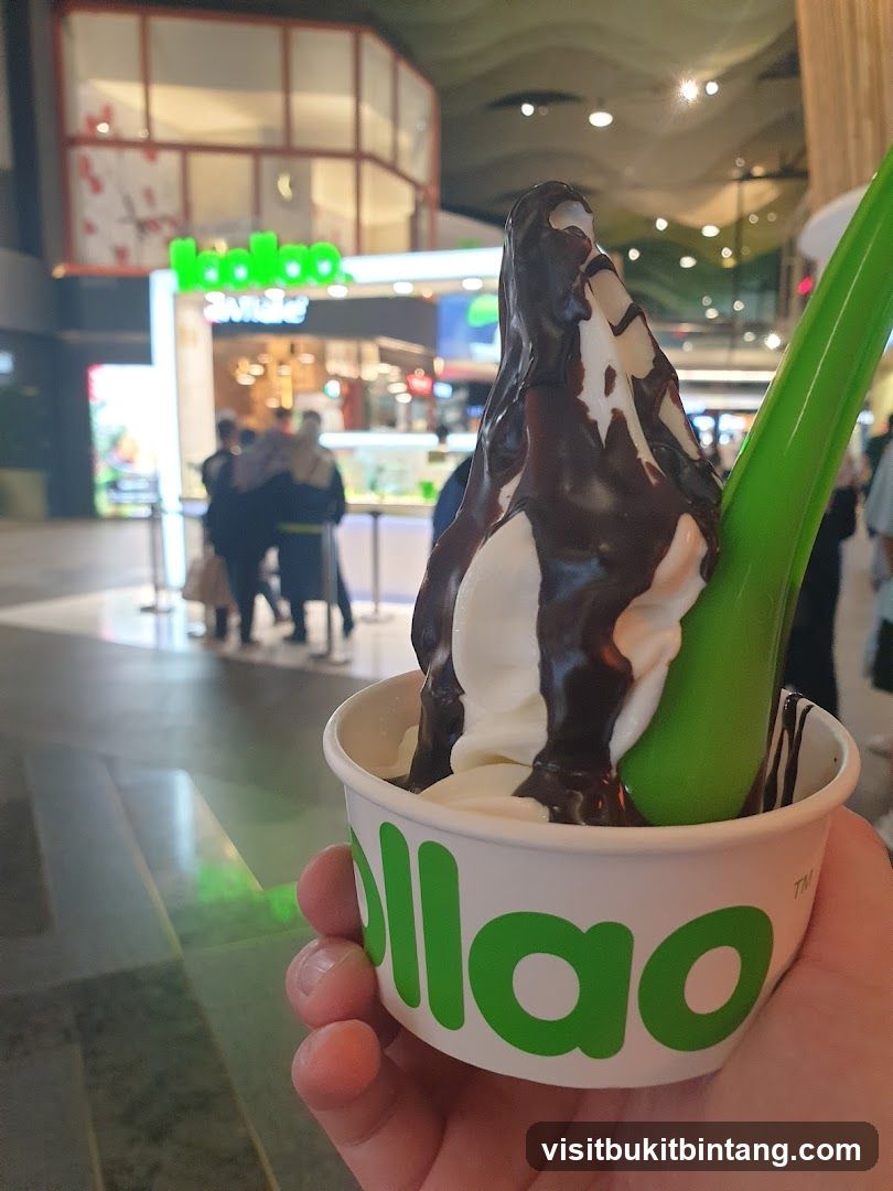 Frozen Yogurt with Chocolate Drizzle