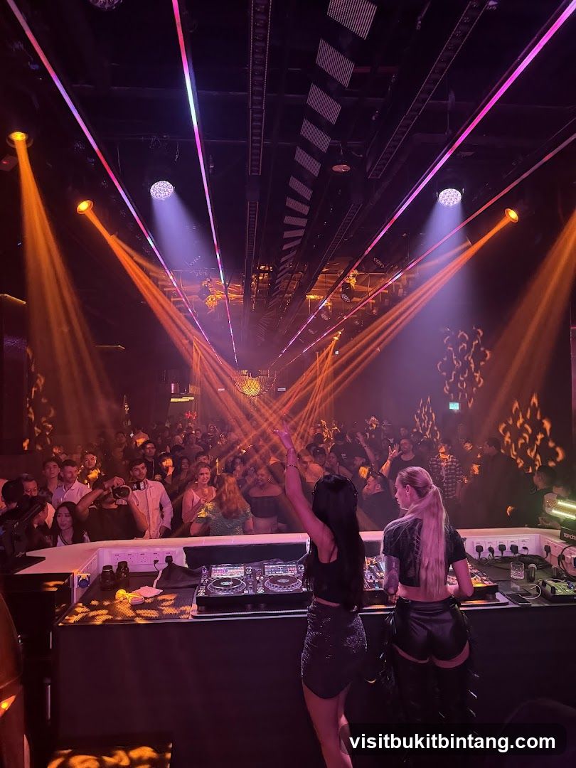Nightclub with DJs and Crowd