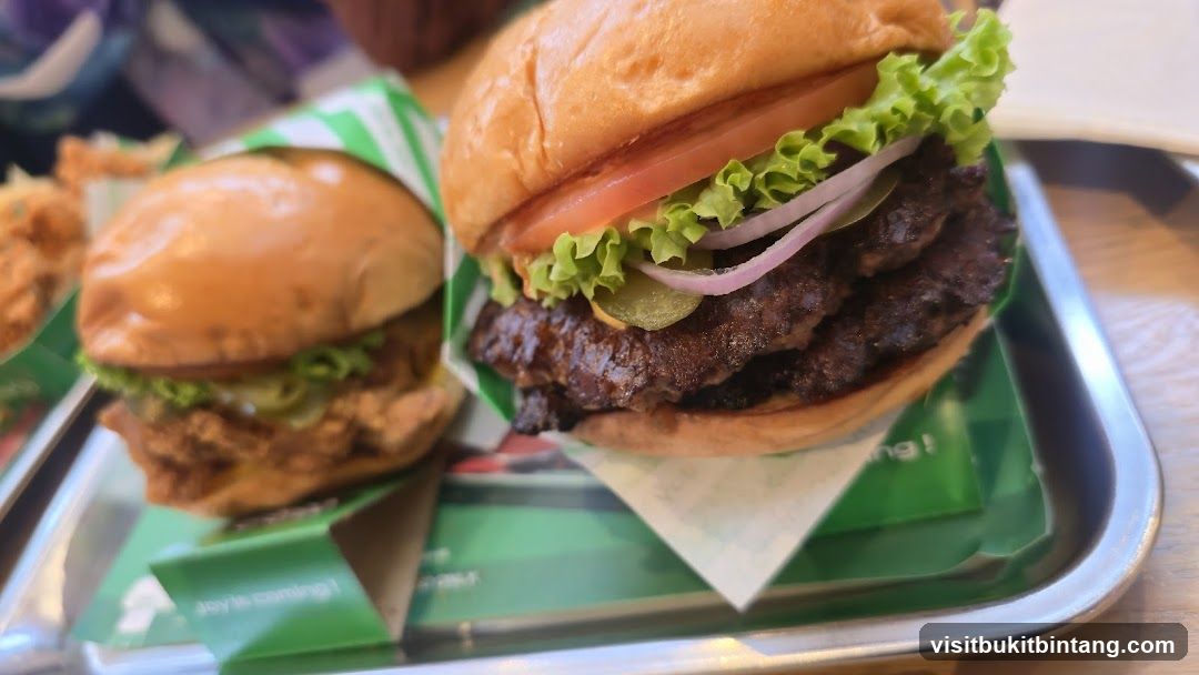 Two Burgers on a Tray