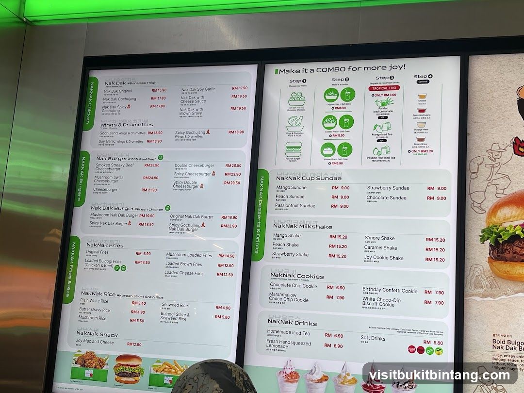 NAKNAK Menu