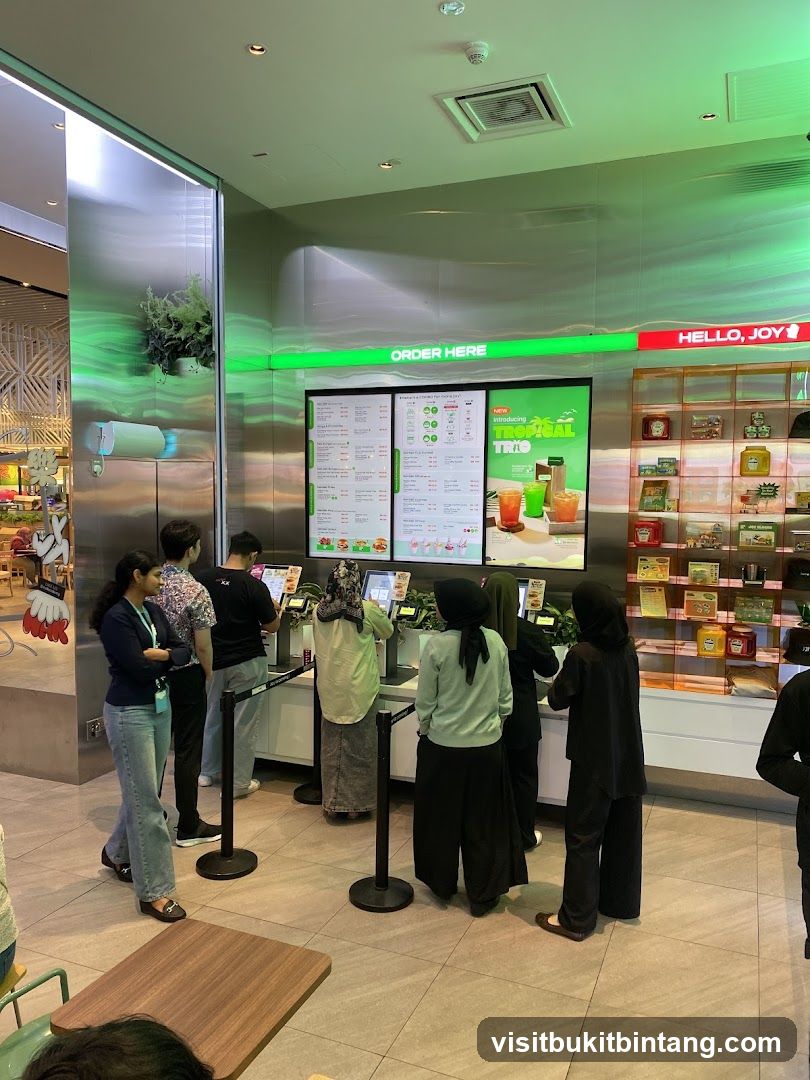 Customers ordering at a digital menu