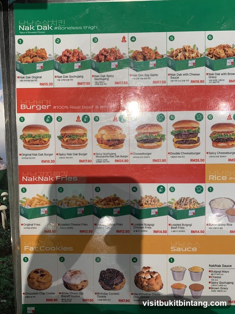 Nak Dak Menu